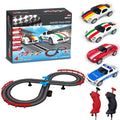 MR-01 Slot Car Racing Set – 4 Cars Deluxe Electric Race Track with Lights for 2 Players